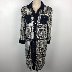Tommy Hilfiger Houndstooth Dress Black & White M